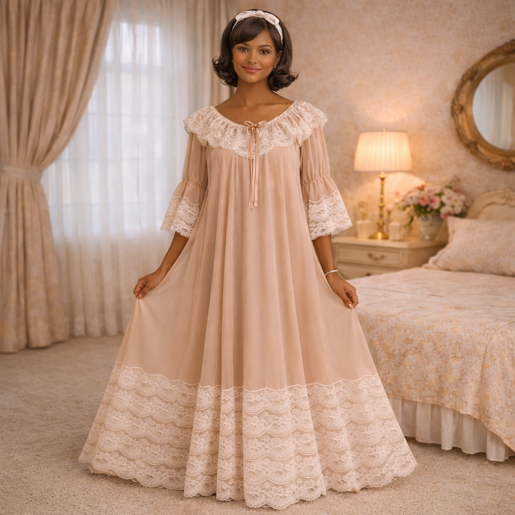 Vintage Intime of California Peignoir Set 1960s