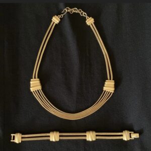 Bold Vintage Monet Necklace And Bracelet Set 1980s