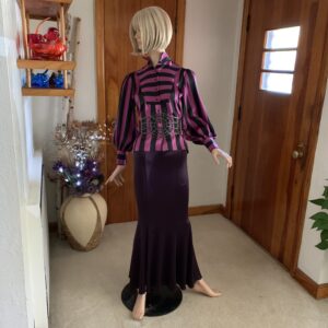 Vintage Morbid Threads Eggplant Trumpet Skirt 1990s