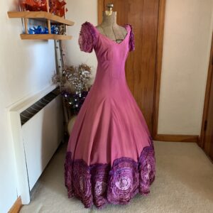 Vintage Plum Taffeta Ball Gown 1930s Golden Age of Hollywood