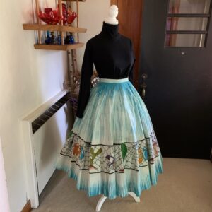Madalyn Miller Hand Painted Spider Web Circle Skirt 1950’s