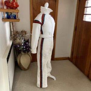 Alpine Designs White Rainbow Stripe Ski Suit Set 1970’s