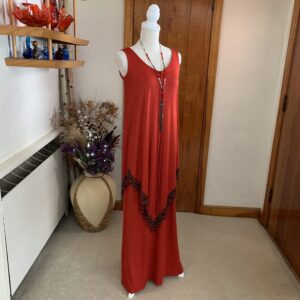 Vintage Jack Bryan by Dupuis Red Beaded Gown 1960's