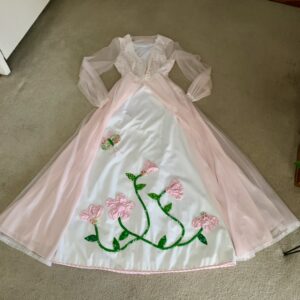 1970s Catherine Carr Floral Appliqué Maxi Skirt