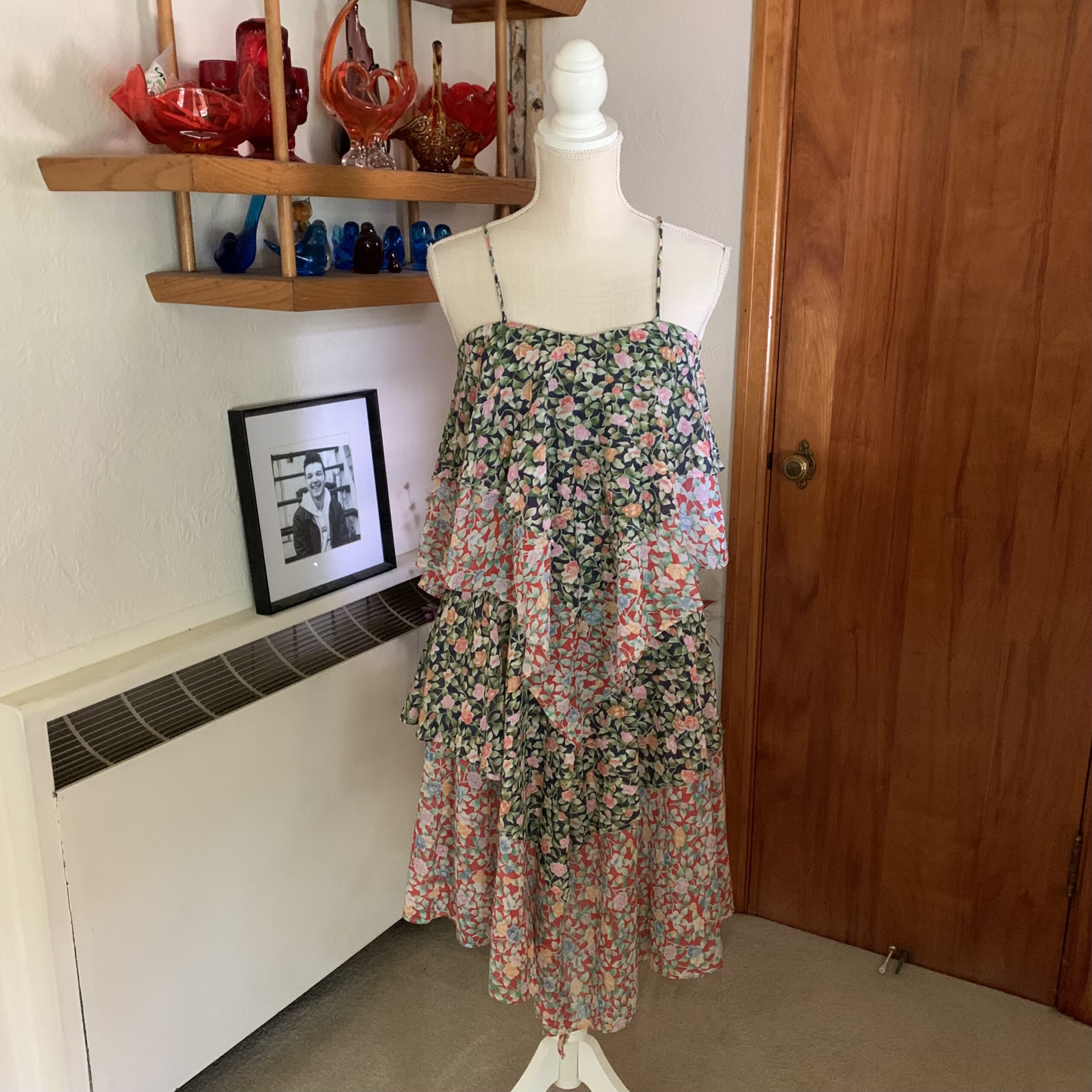 Vintage Patchwork Style Kerchief Dress 1970’s - Image 2