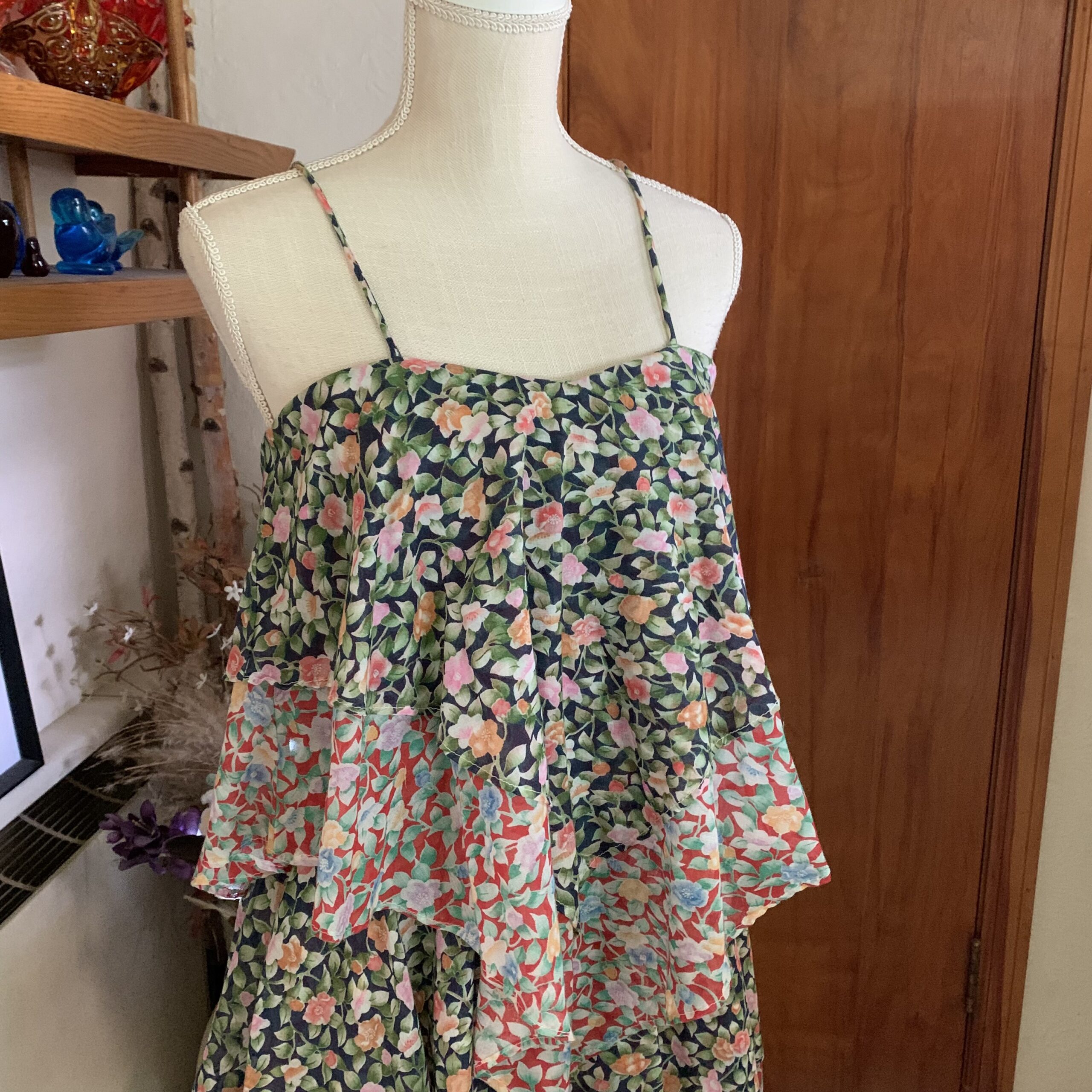 Vintage Patchwork Style Kerchief Dress 1970’s - Image 3