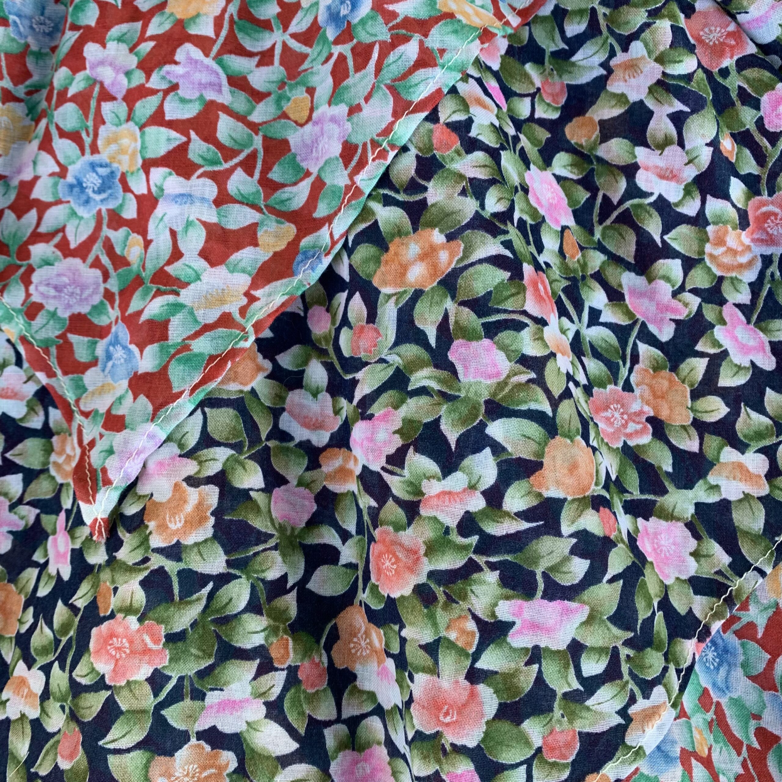 Vintage Patchwork Style Kerchief Dress 1970’s - Image 6