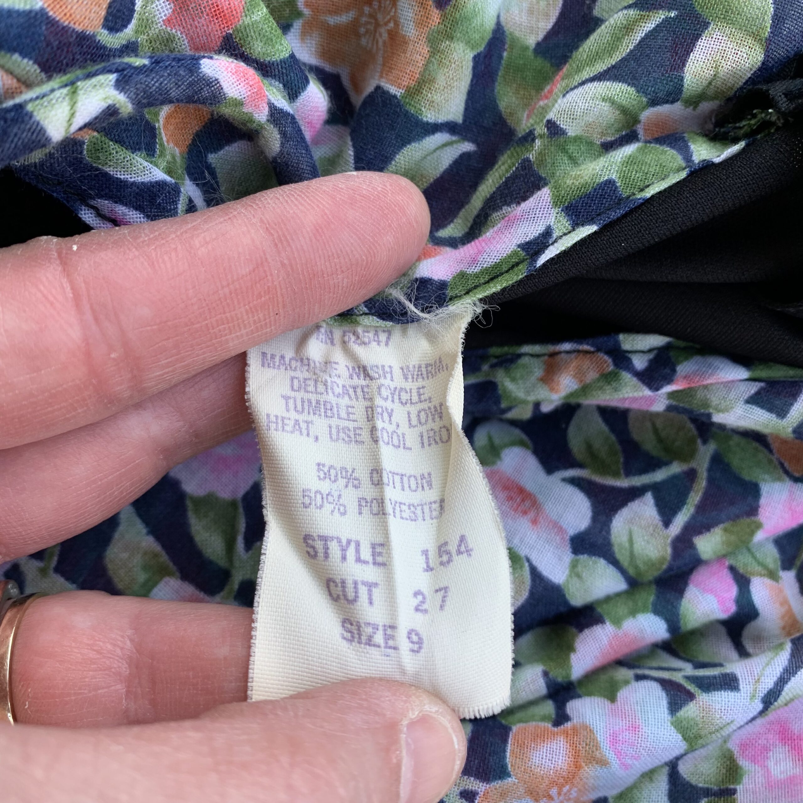 Vintage Patchwork Style Kerchief Dress 1970’s - Image 7