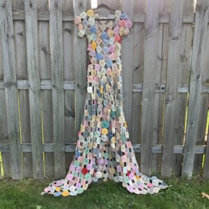 Antique Yo-Yo Quilt Gown OOAK