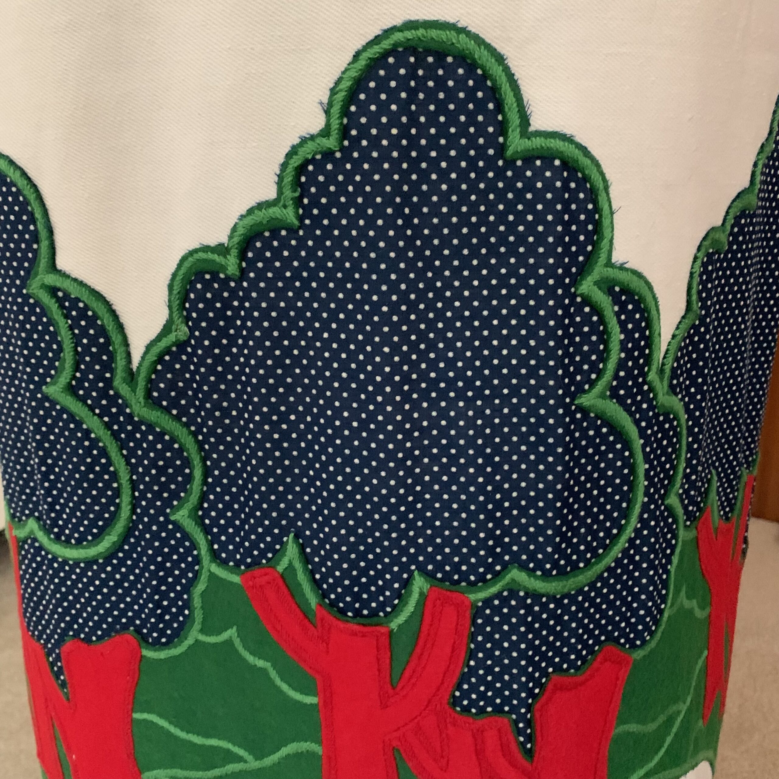 Vintage Eleanor Brenner Appliqué Maxi Dress 1970’s - Image 6