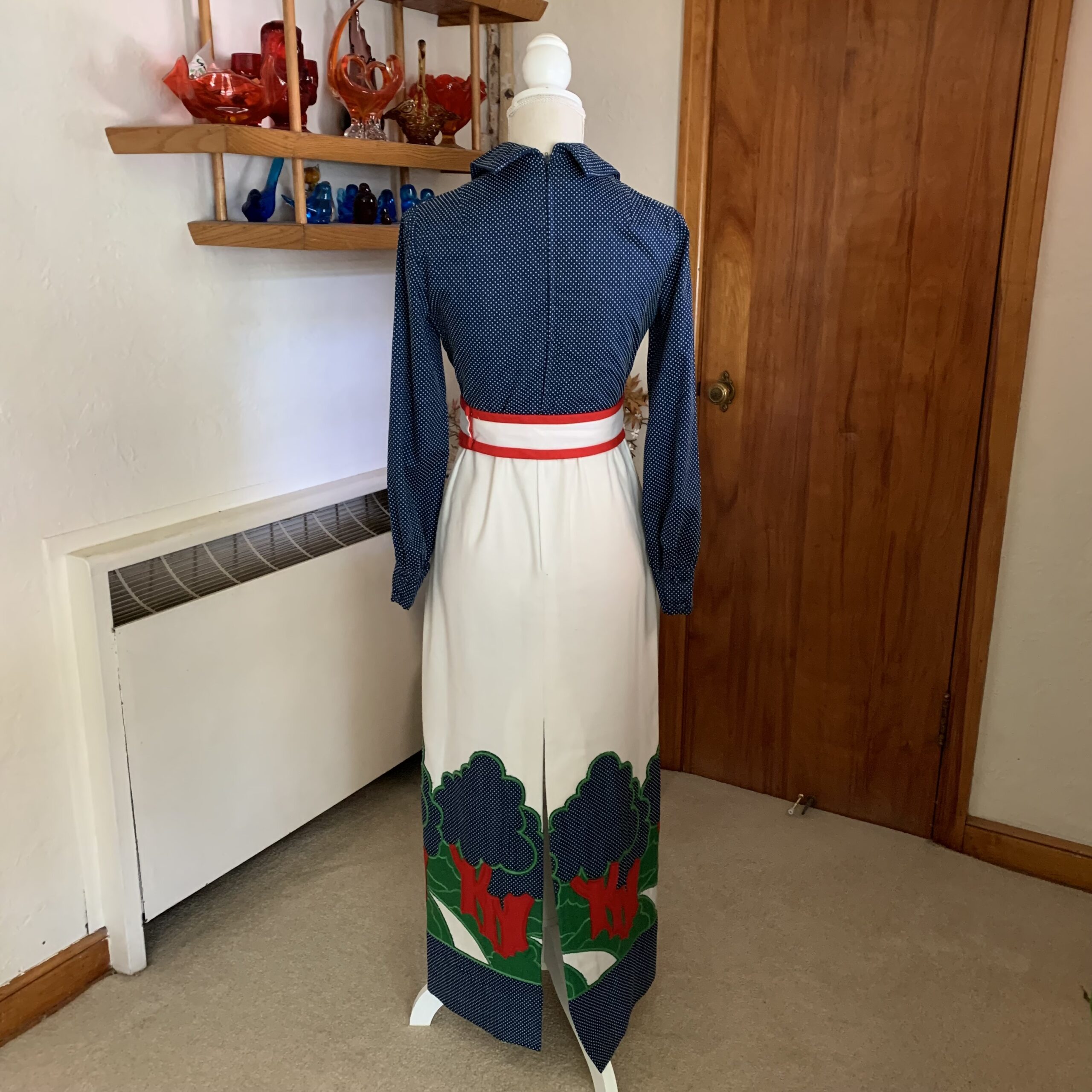 Vintage Eleanor Brenner Appliqué Maxi Dress 1970’s - Image 5