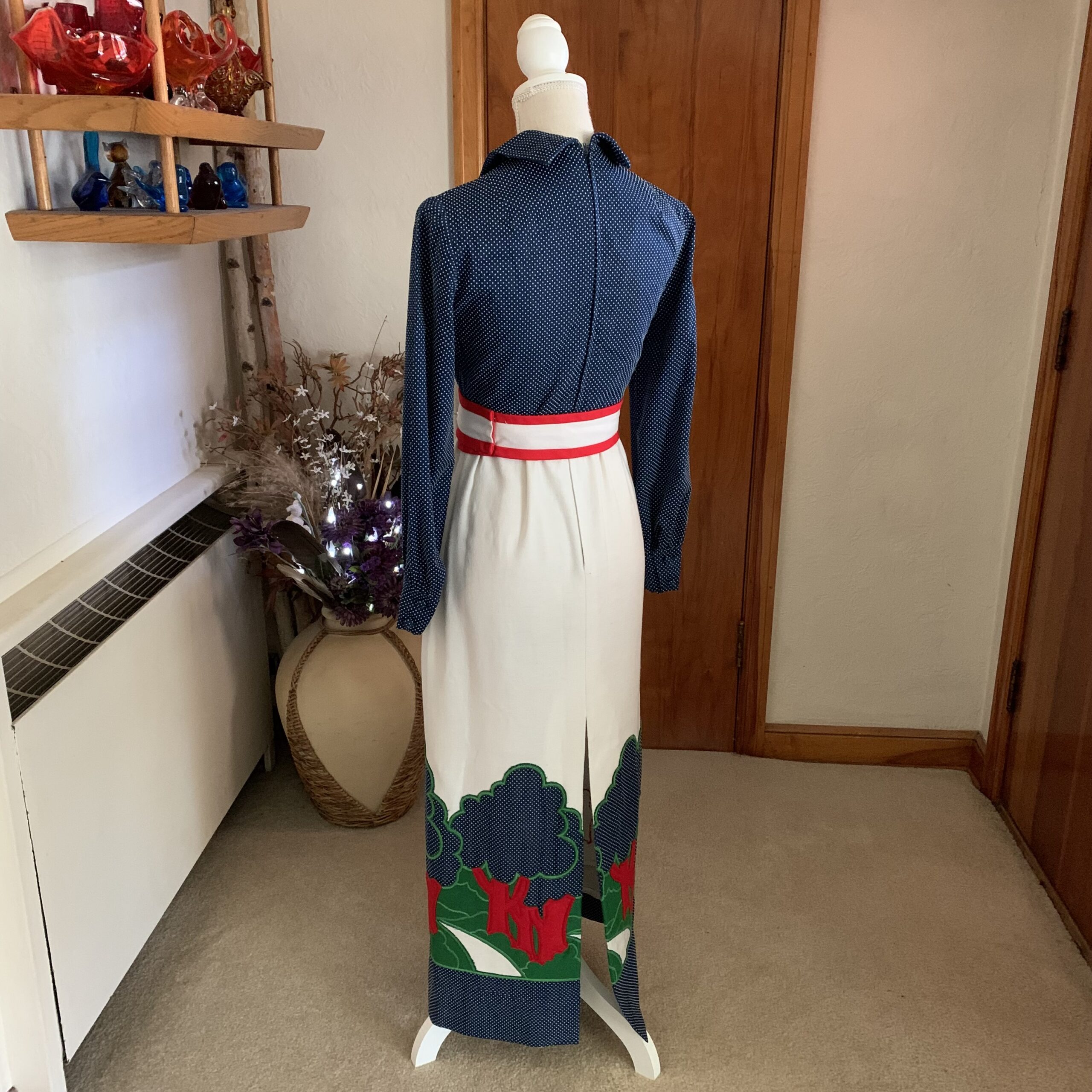 Vintage Eleanor Brenner Appliqué Maxi Dress 1970’s - Image 4