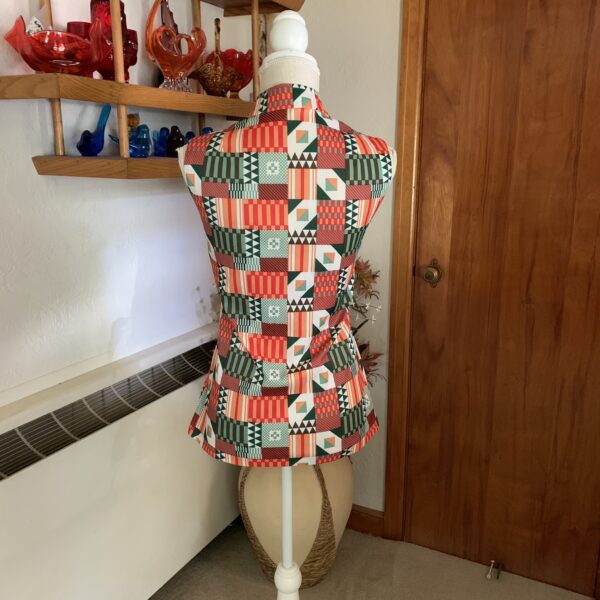 Vintage Patchwork Print Mini Dress/Tunic Top 1970’s - Image 5