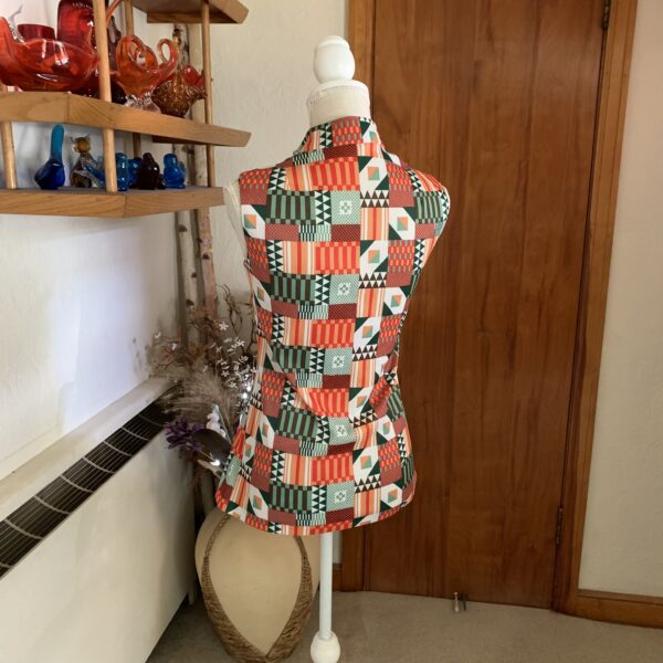 Vintage Patchwork Print Mini Dress/Tunic Top 1970’s - Image 4
