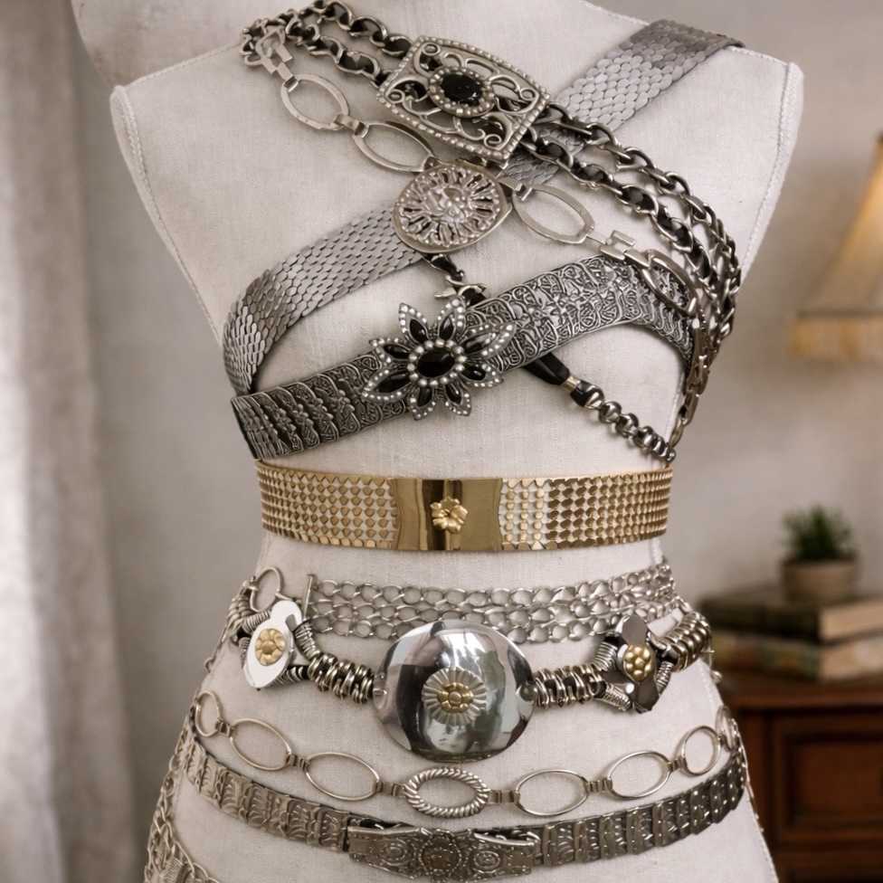 Vintage Metal Belts - Curated Archival Study - Image 2