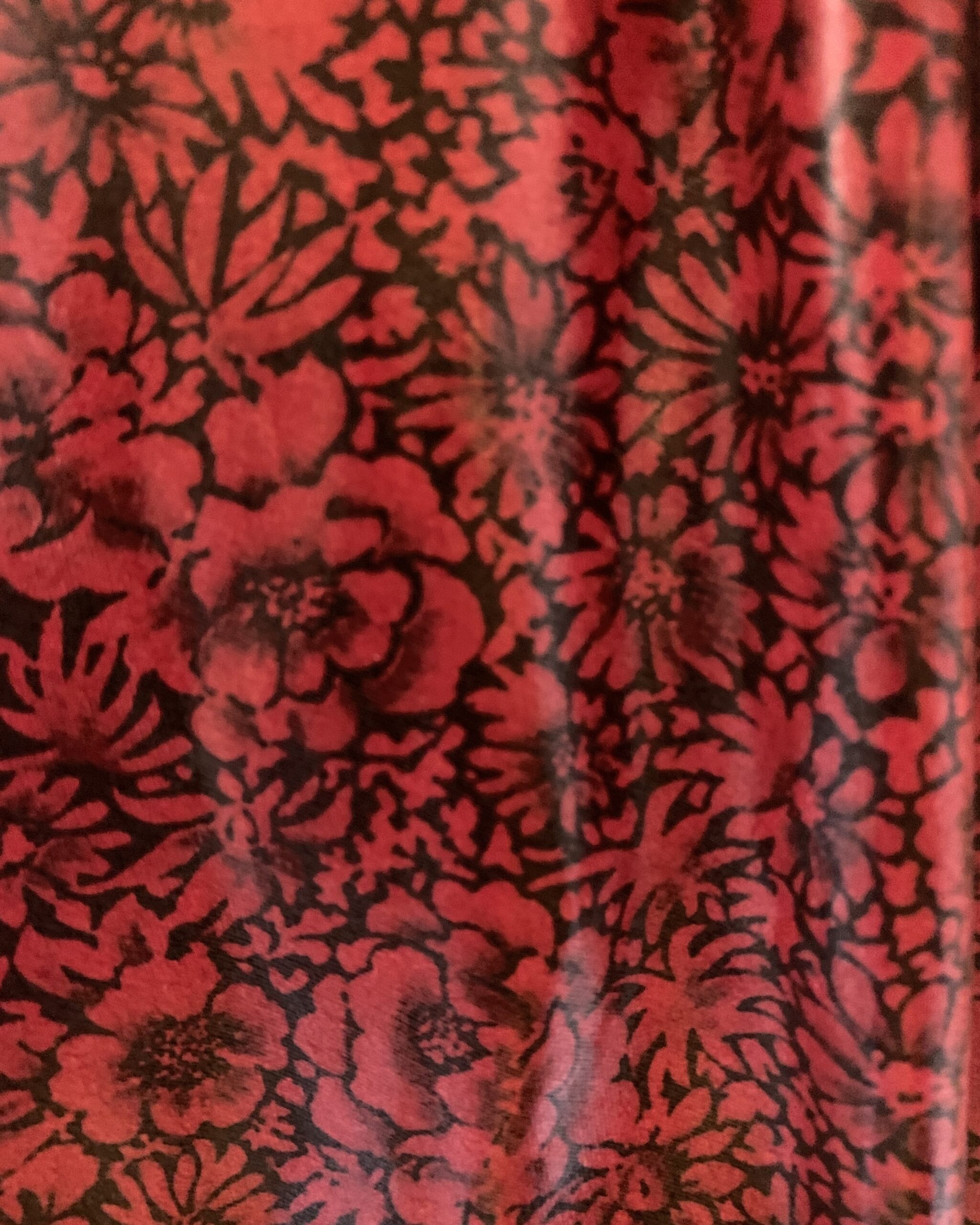 Vintage Barboglio Cristina-Jan Cranberry Red Floral Coat Dress - Image 5